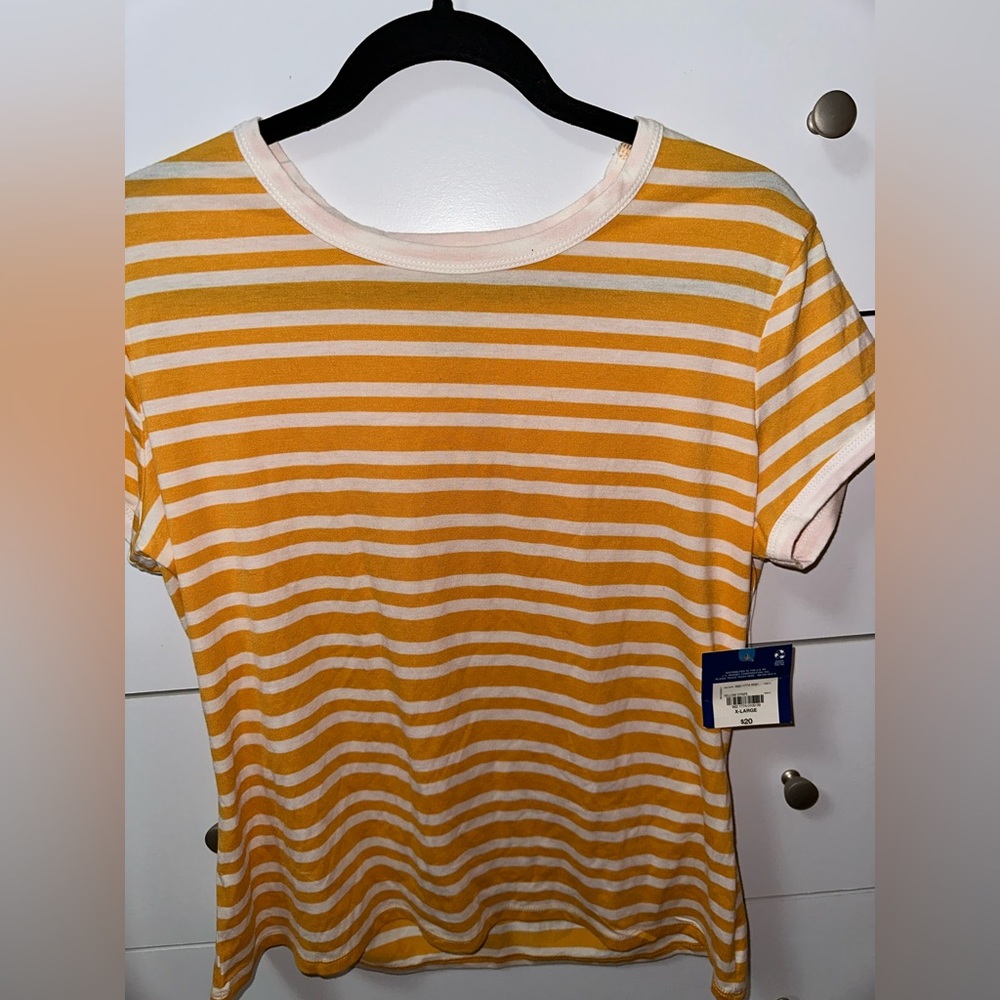 Striped yellow shirt